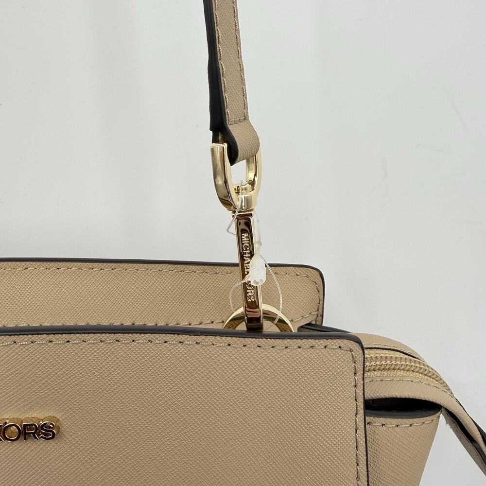 Michael Kors Selma‎ Medium Messenger Camel Leather Crossbody Bag Minimalist Chic - Picture 6 of 12